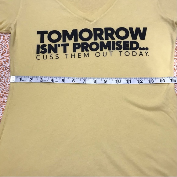 Vneck funny print t shirt - Picture 3 of 5